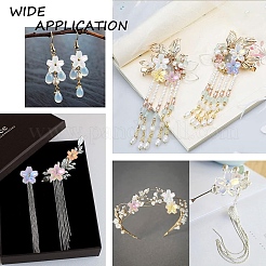 50 шт. прозрачные гальванические стеклянные колпачки для бусин&nbsp;EGLA-YW0007-17A