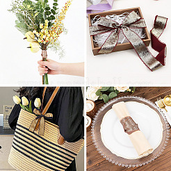 2 рулон двухцветной бархатной ленты для горячего тиснения с бахромой OCOR-TA0002-03