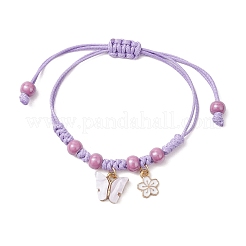 Braccialetti di perline intrecciate in cordino di nylon regolabile per donna&nbsp;BJEW-JB11409-03
