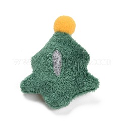 綿人形飾りアクセサリー  不織布とベルベットの発見  DIYブローチ用  バッグ  靴下  スカーフ  クリスマスツリー  濃い緑  60x48x20mm&nbsp;DIY-A027-11