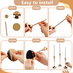 3 set di portacandele in metallo con 3 stili&nbsp;DIY-WA0001-37EB
