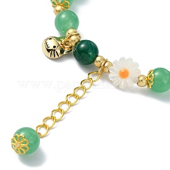 Bracelets extensibles en perles de jade malaisien naturel pour femmes&nbsp;BJEW-JB11360-03