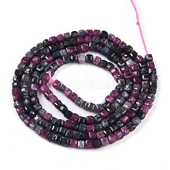 Натуральный красный корунд / рубиновый и сапфировый бисер G-T141-70