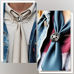 6 шт. из искусственной кожи с латунной пряжкой для шарфа&nbsp;AJEW-CL0001-69