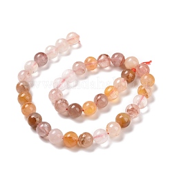 Fili di perle di quarzo ematoide naturale / quarzo ferruginoso&nbsp;G-E571-20B