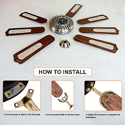10 varilla de soporte de repuesto para brazo de ventilador de techo de aleación&nbsp;FIND-DL0001-10