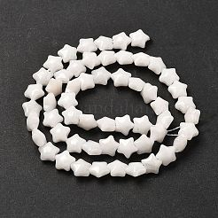 Бусины из натурального белого нефрита G-Z080-A23-8mm