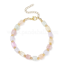 Браслеты из бусин из стекла с трещинками и гальванического стекла для женщин&nbsp;BJEW-JB12833