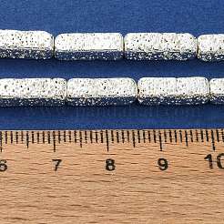 Гальванические бусины из натуральной лавы G-I360-K03-04