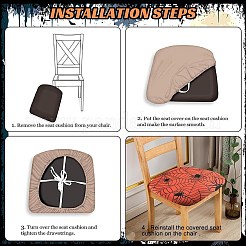 Чехол на стул из полиэстера на Хэллоуин AJEW-WH20005-15B