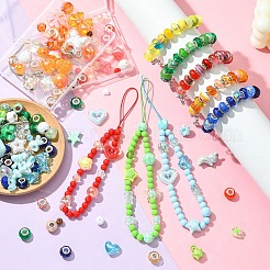 Kit fai da te perline acriliche e ottone in stile europeo per realizzare braccialetti&nbsp;DIY-YW0012-21A