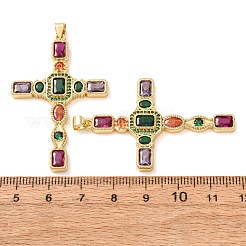 Pendenti in ottone con pavé di zirconi colorati&nbsp;CU-CBA2907-01A-G