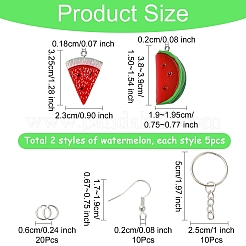 Наборы для изготовления серег и брелоков из арбузной смолы своими руками&nbsp;DIY-YW0010-01