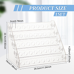 5-ярусные акриловые подставки для губной помады с 45 отверстиями ODIS-WH0030-34