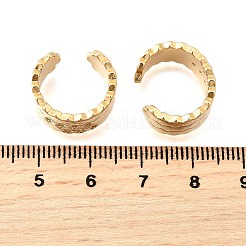 Латунные серьги-манжеты из прозрачного кубического циркония&nbsp;EJEW-F370-32G