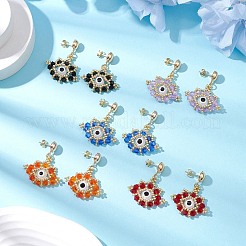 Boucles d'oreilles à tige en perles de rocaille en verre&nbsp;EJEW-MZ00270