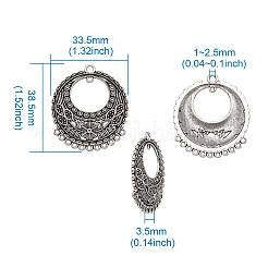 Тибетский стиль компоненты сплава люстра соединения&nbsp;TIBE-TA0001-14