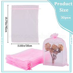 30 stücke große organza beutel tragbare schuhe tasche reise lagerung kordelzug taschen&nbsp;OP-SP0001-03B-03