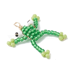Подвески в виде лягушек из стеклянных бусин&nbsp;PALLOY-MZ00990