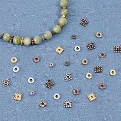 500 шт. 10 стиля бусины из сплава в тибетском стиле&nbsp;TIBEB-AR0001-06