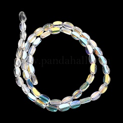 Стеклянные бусины с гальваническим покрытием  EGLA-P064-01A-AB02