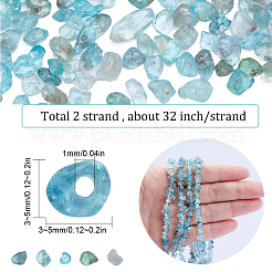 2 нити бусины из натурального апатита G-SC0002-52