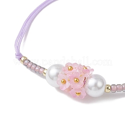 Braccialetti di perline intrecciate con cordino di nylon regolabile&nbsp;BJEW-MZ00170-04