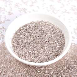 MIYUKIラウンドロカイユビーズ  日本製シードビーズ  15/0  （rr3502)透明タンツヤ  1.5mm  穴：0.7mm  約27777個/50g&nbsp;SEED-X0056-RR3502