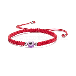 Braccialetto di perline intrecciate in resina malocchio&nbsp;BJEW-JB08425-01