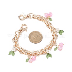 2 шт. Декоративные цепочки для стеклянных цветов и фруктов AJEW-BA00172-01