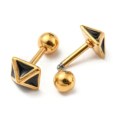 Серьги-гвоздики из нержавеющей стали 304 с ионным покрытием (IP) EJEW-Z034-16G