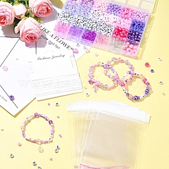 Наборы для изготовления браслетов из акриловых и пластиковых бусин своими руками DIY-FS0006-47