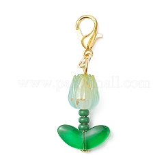 40 pz decorazioni pendenti in acrilico a forma di tulipano&nbsp;HJEW-JM04689-02
