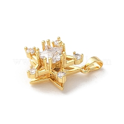 Латунные микропаве прозрачные подвески с фианитом ZIRC-D276-01G-I