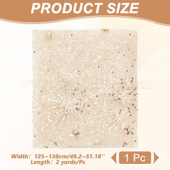 Ткань из полиэстера с вышивкой в виде звезды и луны с блестками DIY-WH0530-45A