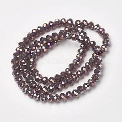 Стеклянные бусины с гальваническим покрытием &nbsp;EGLA-A034-J6mm-T