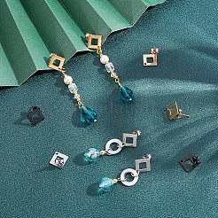 Фурнитура для сережек-гвоздиков из нержавеющей стали 304 STAS-UN0015-34