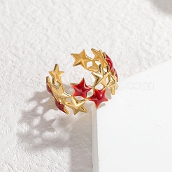 Кольца-манжеты из нержавеющей стали 304 с эмалью для женщин&nbsp;LS-RJEW-F198-01G