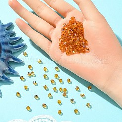 プレシオサ®クリスタルビーズ  チェコクリスタル  双円錐形(451 69 302 ロンデル)  10070 200 トパーズ AB  5mm  穴：1mm&nbsp;Y-PRC-BA5-10070-200