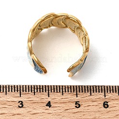 Кольца-манжеты из нержавеющей стали 304 с эмалью&nbsp;RJEW-L335-02B-G