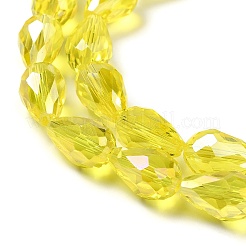 Стеклянные бусины с гальваническим покрытием &nbsp;EGLA-D015-15x10mm-30-A