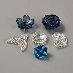 樹脂ジュエリー作成検索キット  混合形状  マリンブルー  6~23x6~42x4~15mm  穴：1~3mm&nbsp;FIND-TAC0029-14B