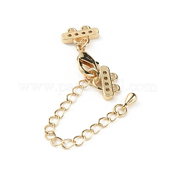 Fermagli a strati per collana in ottone&nbsp;ZIRC-TAC0003-12A