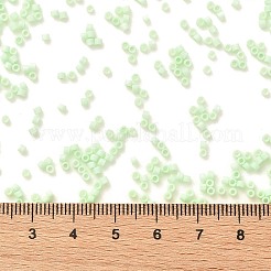 シリンダーシードビーズ  つや消し色  均一サイズ  アクアマリン  2x1.3~1.5mm  穴：0.8~1mm  約888個/10g&nbsp;X-SEED-H001-C03