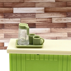 Пластиковый чайник и набор чашек миниатюрные украшения PW-WGC6D45-01