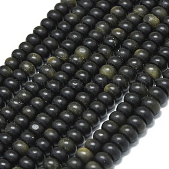 Естественный золотистый отлив обсидиан бисер пряди G-P575-A29-8x5mm