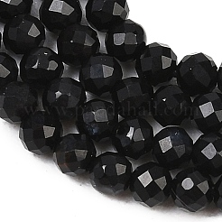 Natürlich gefärbte und erhitzte schwarze Onyxperlenstränge&nbsp;LS-G-A129-3mm-25