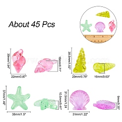 45 Stück 2 transparente Acrylperlen im Stil&nbsp;TACR-AR0001-03