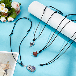 Наборы для самостоятельного изготовления регулируемых вощеных шнуровых подвесок и браслетов из полиэстерового шнура&nbsp;NJEW-NB0001-26