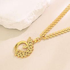 Модные элегантные латунные ожерелья с подвеской в виде листа для женщин WW5412